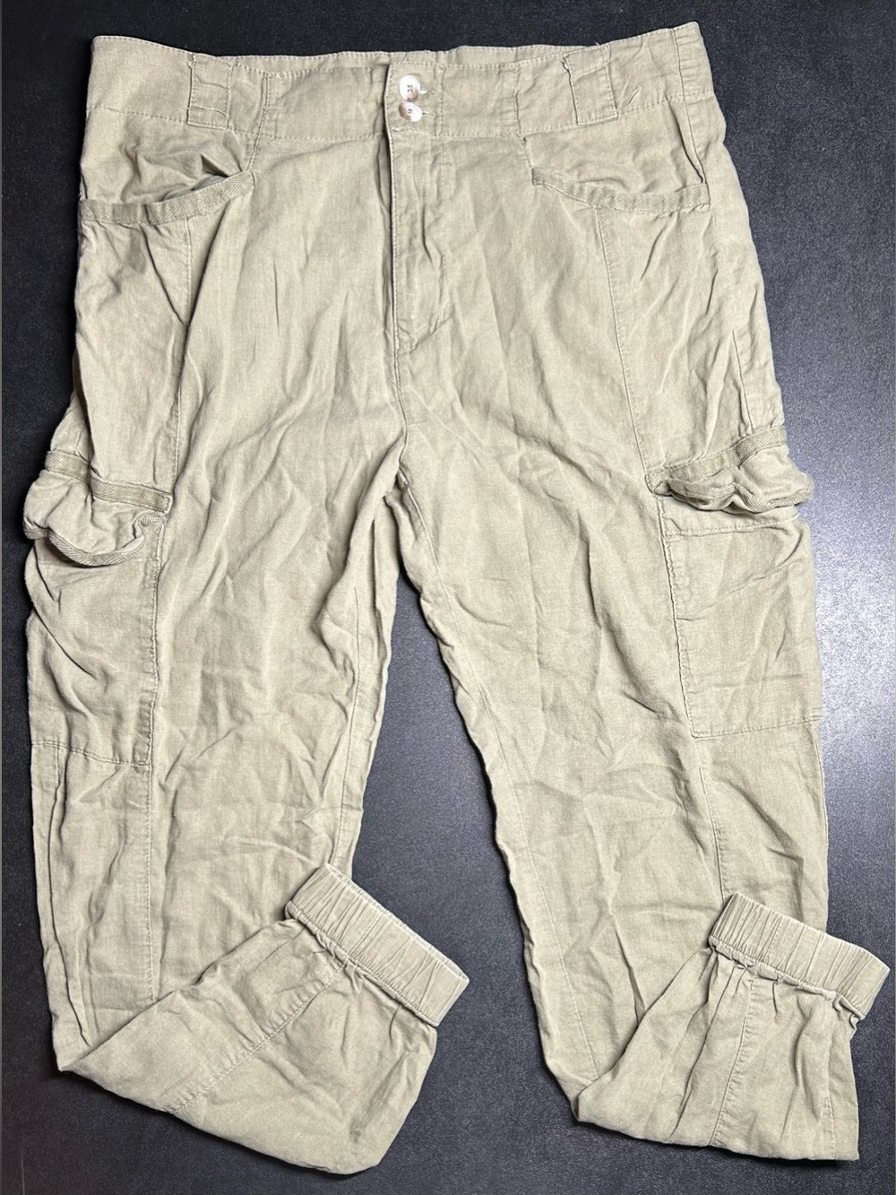 Kancan Women’s Size 9/28 Linen Brand Cargo Pants